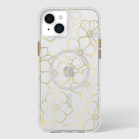 Case-Mate Floral Gems MagSafe - iPhone 15 Plus Hülle (Gold)