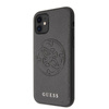Guess Saffiano 4G Circle Logo - Coque iPhone 11 (noir)