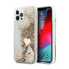 Guess Liquid Glitter Charms - pouzdro pro iPhone 12 / iPhone 12 Pro (zlaté)