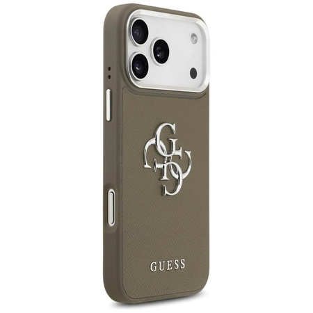Guess Grained Big 4G Classic Logo - Hülle iPhone 17 Pro Max (braun)