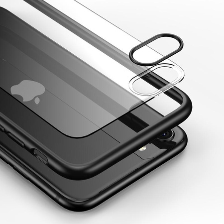 Crong Clear Cover - pouzdro pro iPhone SE (2022/2020) / 8 / 7 (černé)