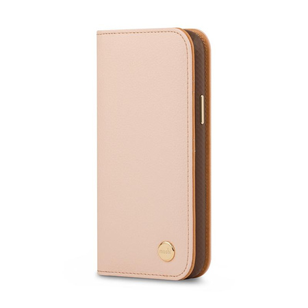 Moshi Overture - iPhone 12 / iPhone 12 Pro flip case + wallet and stand (SnapTo system) (Luna Pink)