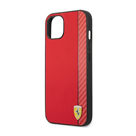 Ferrari Carbon - iPhone 14 Tasche (Rot)