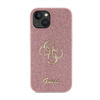 Guess Glitter Script Big 4G - iPhone 15 Plus Tasche (rosa)
