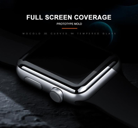 Mocolo 3D Glas Vollverklebung - Schutzglas für Apple Watch 7 41 mm Bildschirm