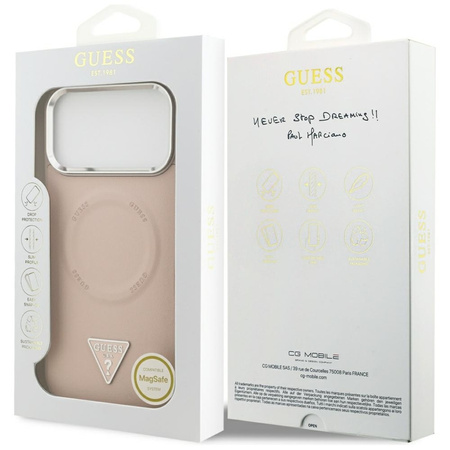 Guess Triangle Logo MagSafe - Case iPhone 17 Pro (Pink)