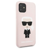 Karl Lagerfeld Fullbody Silicone Iconic - pouzdro pro iPhone 11 (růžové)