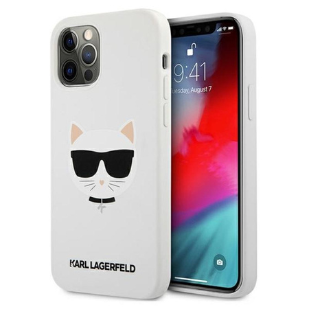 Karl Lagerfeld Choupette Head Silicone - iPhone 12 / iPhone 12 Pro Case (white)