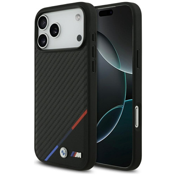 BMW M Carbon Tricolor Line MagSafe – Kryt iPhone 17 Pro Max (černý)