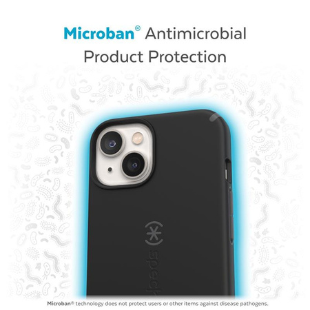 Speck CandyShell Pro + MagSafe - iPhone 14 Plus Case with MICROBAN Coating (Black / Slate Grey)