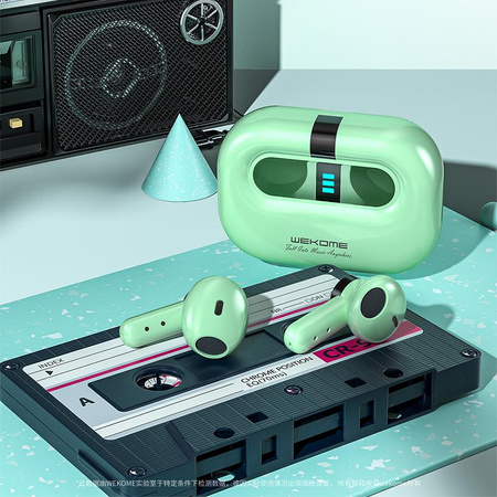 WEKOME VA06 Vanguard Series - bezdrátová sluchátka Bluetooth V5.2 TWS s nabíjecím pouzdrem (zelená)