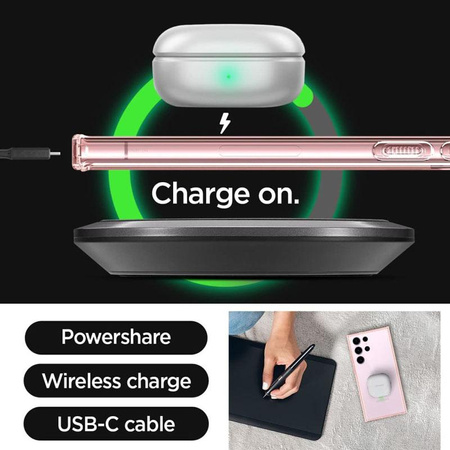 Spigen Ultra Hybrid - Etui pour Samsung Galaxy S23 Ultra (Rose Crystal)