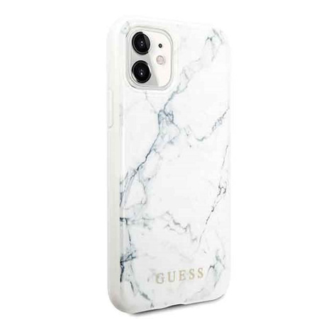 Guess Marble - Etui iPhone 11 (biały)