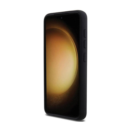 Karl Lagerfeld szilikon Choupette fém kitűző - Samsung Galaxy S24 tok (fekete)