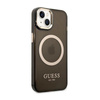 Guess Gold Outline áttetsző MagSafe - iPhone 14 tok (fekete)