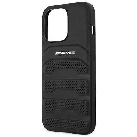 AMG Debossed Lines - pouzdro pro iPhone 14 Pro (černé)
