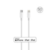 Câble de connexion PURO USB-C/Lightning MFi 0,5m (blanc)
