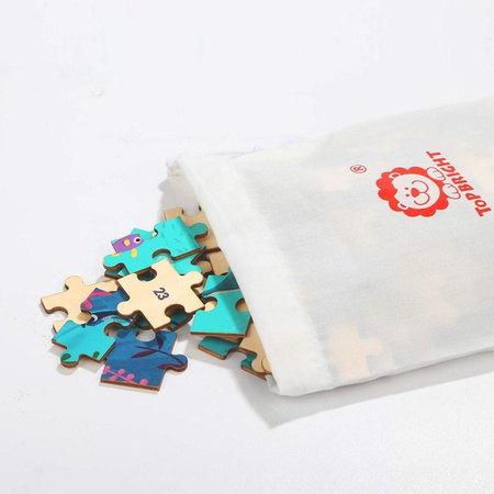 TOP BRIGHT - Dřevěné puzzle oceánu (100 el.)