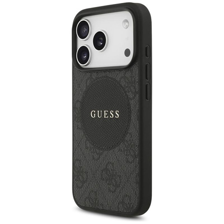 ETUI DO IPHONE 17 PRO do MAGSAFE GUESS ORYGINALNE CZARNE SKÓRZANE MODNE