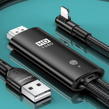 USAMS US-SJ442 - Kabel HDMI - Lightning 2 m (černý)