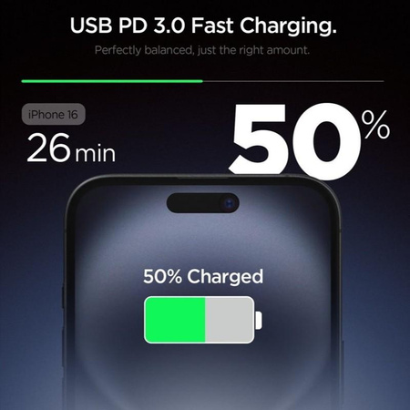 Spigen Essential EE201EU GaN - USB-C 20W Power Charger (Black)
