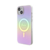 Guess IML Iridescent MagSafe - pouzdro pro iPhone 15 Plus (růžové)