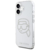 Karl Lagerfeld IML Rhinestones Karl Head - pouzdro pro iPhone 16 (průhledné)