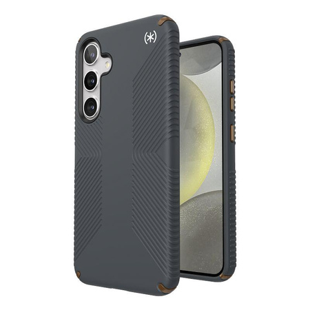 Speck Presidio2 Grip - Samsung Galaxy S24+ Case (Charcoal Grey / Cool Bronze)