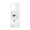 Karl Lagerfeld Ring Stand Choupette Head MagSafe - iPhone 15 Pro Max Case (white)