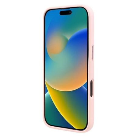 Karl Lagerfeld Silicone Shadow Metal Initial MagSafe - Coque iPhone 16 Pro Max (rose)