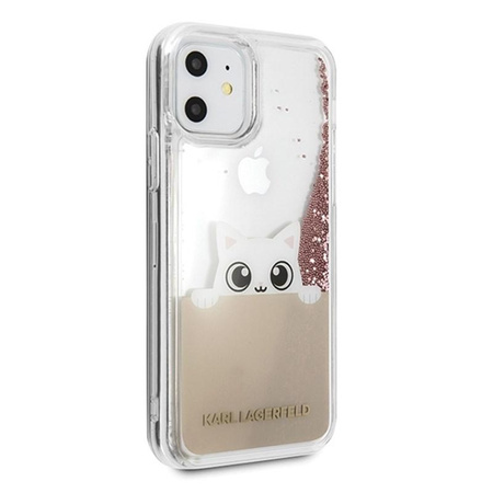 Karl Lagerfeld K-Peek A Boo - Coque iPhone 11 (Rose or pailleté)