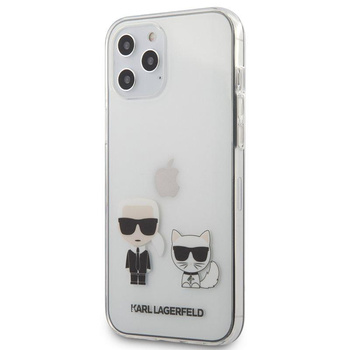 Karl Lagerfeld Ikonik & Choupette - pouzdro pro iPhone 12 Pro Max (průhledné)