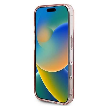 Guess IML strasszos MagSafe - iPhone 16 Plus tok (rózsaszín)