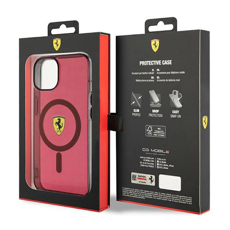 Ferrari Translucent MagSafe - Case for iPhone 14 (Red)