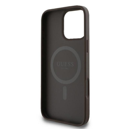 Guess 4G Gedruckte Streifen MagSafe - iPhone 16 Pro Tasche (braun)