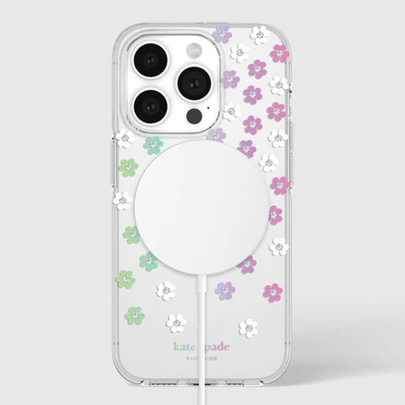 Kate Spade New York védő MagSafe - iPhone 15 Pro tok (szétszórt virágok)