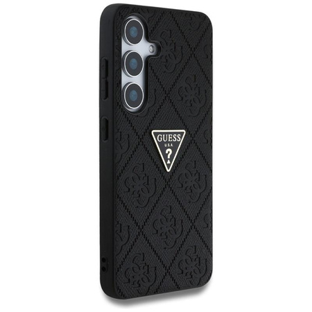 Guess Hot Stamp 4G Pattern Triangle Metal Logo - Case for Samsung Galaxy S25 (black)
