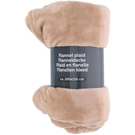 Flanell-Decke 200x150cm (beige)