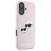 Karl Lagerfeld Silikon Double Heads Print MagSafe – Hülle für iPhone 16 (rosa)