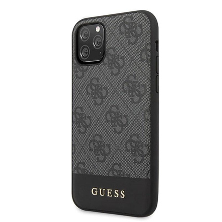 Guess 4G Bottom Stripe Collection - iPhone 11 Pro Max tok (szürke)