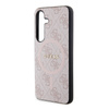 Guess 4G Collection Leather Metal Logo MagSafe - Hülle für Samsung Galaxy S24 (Rosa)