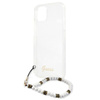 Guess White Pearl Strap - Case iPhone 13 Mini (Clear)