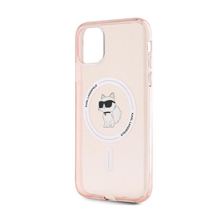 Karl Lagerfeld IML Choupette MagSafe - iPhone 11 tok (rózsaszín)