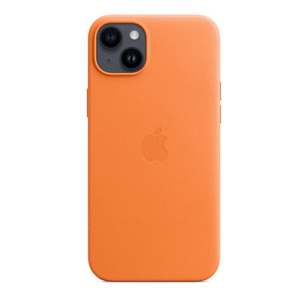 Apple Ledertasche - Ledertasche mit MagSafe für iPhone 14 Plus (Orange)