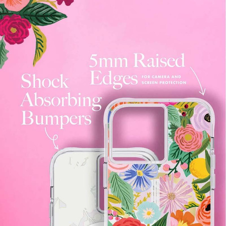 Rifle Paper Clear MagSafe – Hülle für iPhone 14 Pro Max (Garden Party Blush)