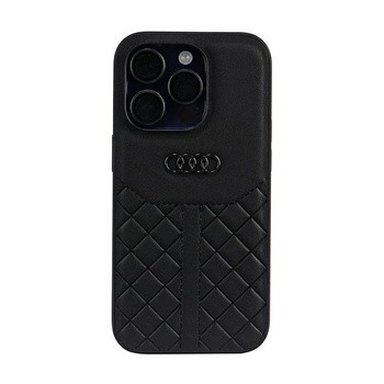Audi pravá kůže - pouzdro pro iPhone 14 Pro (černé)