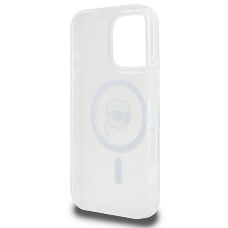 Karl Lagerfeld IML Metall Karl Head MagSafe - iPhone 16 Pro Max Tasche (weiß)