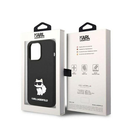 Karl Lagerfeld szilikon NFT Choupette - iPhone 14 Pro Max tok (fekete)