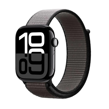 Crong Nylon - Sportarmband für Apple Watch 44/45/46/49 mm (Night Grey)