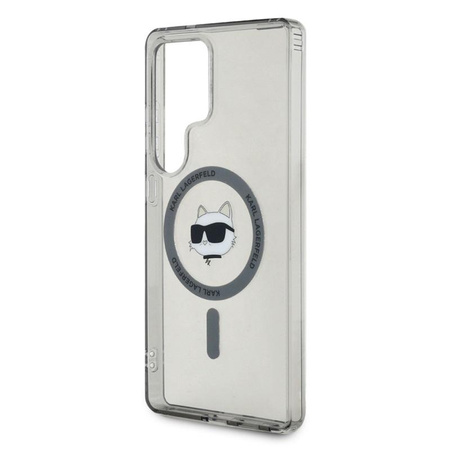 Karl Lagerfeld Button Choupette Head Printed Logo MagSafe - Pouzdro pro Samsung Galaxy S25 Ultra (Černé)